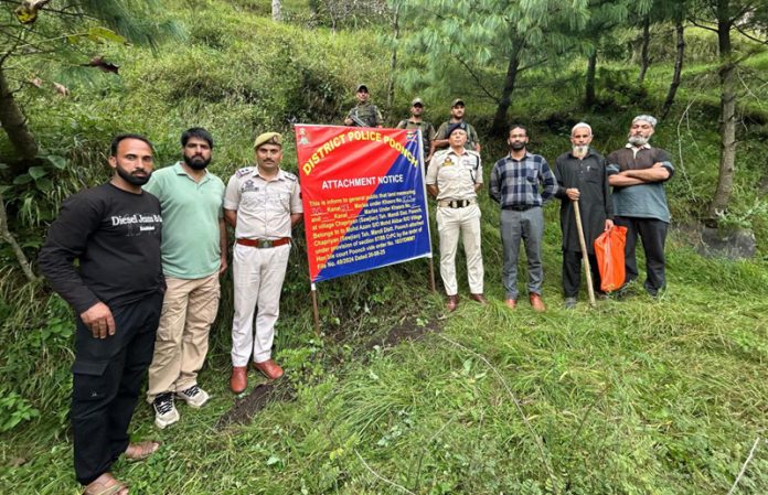 Police attaches immovable property of a man involved in subversive activities in Rajouri-Poonch.