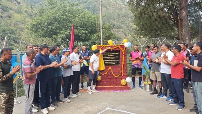 Dignitaries posing during inaugural event at Ramban. Dignitaries posing during inaugural event at Ramban.
