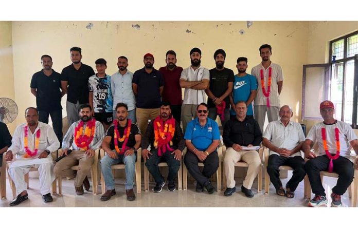 Newly elected office bearers posing for a group photograph. Newly elected office bearers posing for a group photograph.