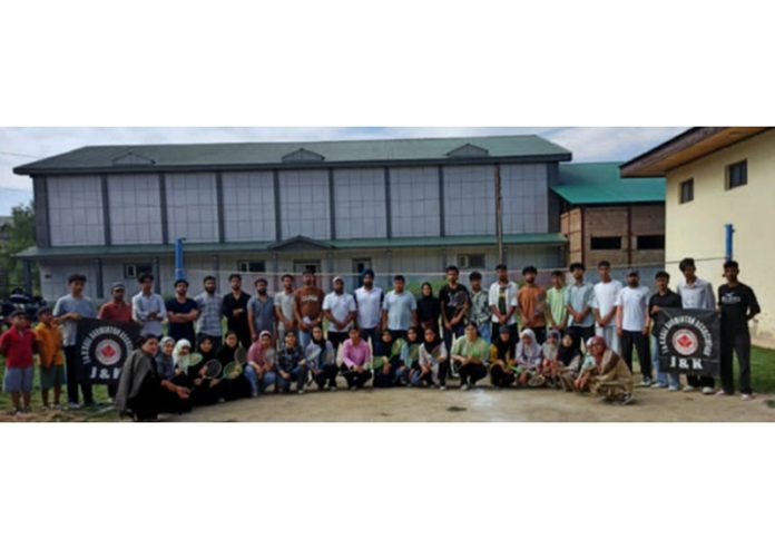 Players posing for a group photograph during selection trials. Players posing for a group photograph during selection trials.