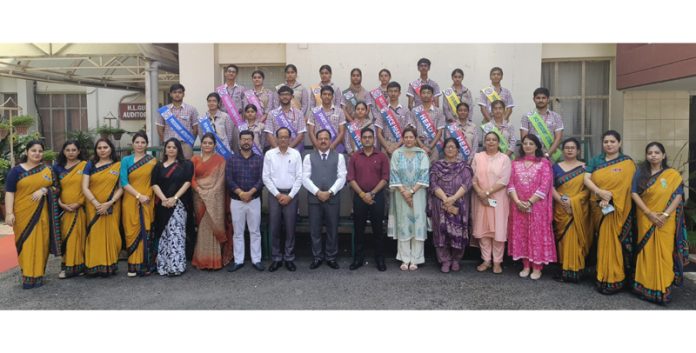 Dignitaries posing along with newly elected students council of MIER. Dignitaries posing along with newly elected students council of MIER.