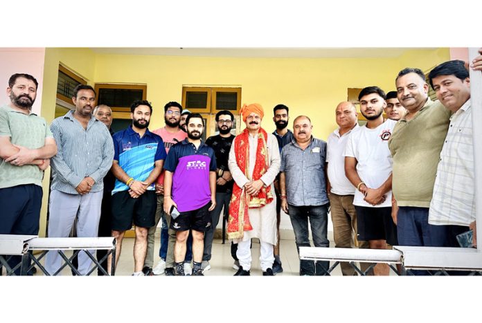 Chief patron Balwant Singh Mankotia and other members of UTTA posing together after annual general meeting.