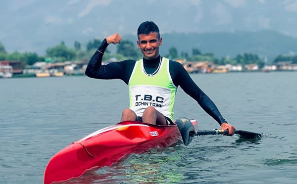 Mohsin Ali celebrating after winning gold medal.