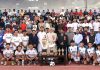 LG Ladakh Kavinder Gupta posing for a group photograph along with players and dignitaries.