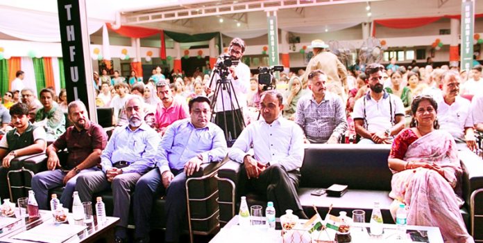 Dignitaries attending cultural programme at SP Smart School on Monday. Dignitaries attending cultural programme at SP Smart School on Monday.