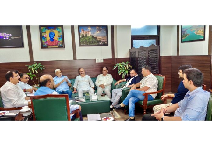 BJP MLAs during a meeting with Divisional Commissioner and other senior officers on Monday.