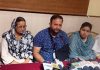 Dr Vivek Gorka along with his wife and mother addressing a press conference at Jammu.