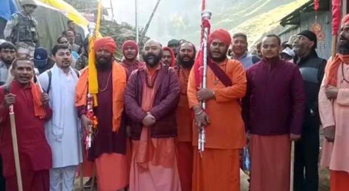 Holy mace which reached Sheshnag on Thursday.