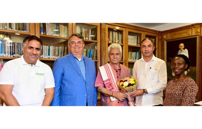 Team of ICRISAT meeting LG on Sunday.