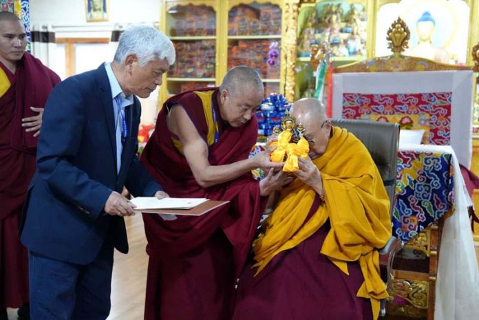 Representatives of Dalai Lama meeting with CEC Leh Advocate Tashi Gyalson.