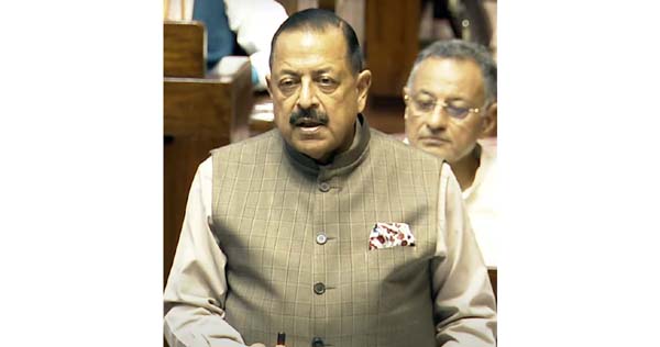 Union Minister Dr Jitendra Singh speaking in the Rajya Sabha on Thursday. Union Minister Dr Jitendra Singh speaking in the Rajya Sabha on Thursday.