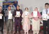 Minister Sakeena Itoo after inaugurating 1st Annual International Endocrinology Conference at GMC Srinagar on Saturday.