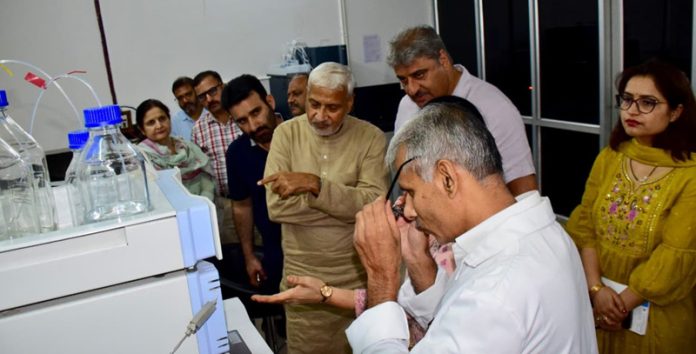 PAC inspecting health institution in Jammu on Tuesday.