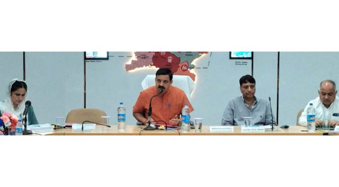 Chairperson, DDC Reasi, Saraf Singh Nag chairing a meeting on Tuesday. Chairperson, DDC Reasi, Saraf Singh Nag chairing a meeting on Tuesday.