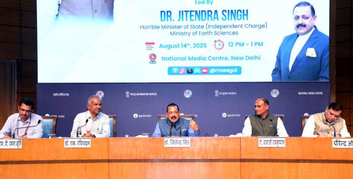 Union Minister Dr Jitendra Singh addressing a press conference at National Media Centre, New Delhi on Thursday. Union Minister Dr Jitendra Singh addressing a press conference at National Media Centre, New Delhi on Thursday.