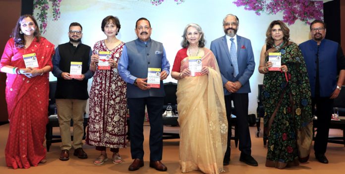 Union Minister Dr Jitendra Singh releasing the book “The Weight Loss Revolution - Weight Loss Drugs and How to Use Them” by Dr Ambrish Mithal, at New Delhi. Also seen are legendary cinema personality Sharmila Tagore and media baron Shobhana Bhartia.