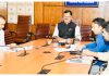 Minister Javed Rana chairing a meeting on Thursday.