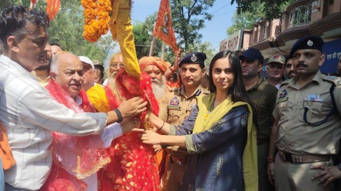 MLA and DC Reasi flagging off annual Kousar Nag Yatra on Thursday. MLA and DC Reasi flagging off annual Kousar Nag Yatra on Thursday.