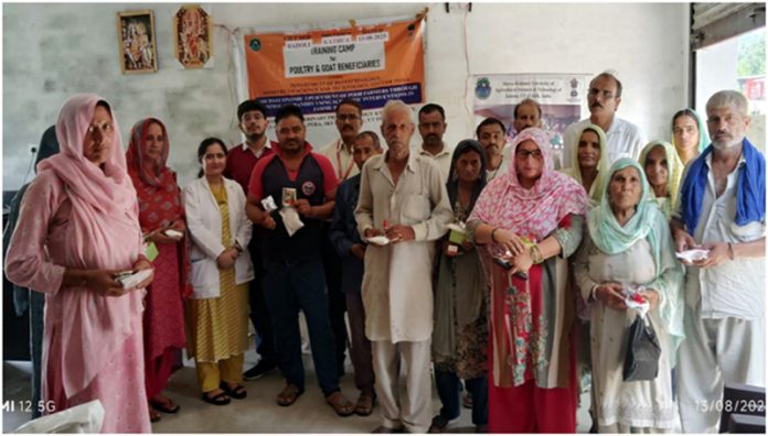 SKUAST-J Scientists at the village Badoli in Kathua during the training cum awareness camp.