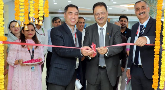 J&K Bank MD & CEO Amitava Chatterjee inaugurating a Centralised Processing Centre in Delhi on Tuesday.