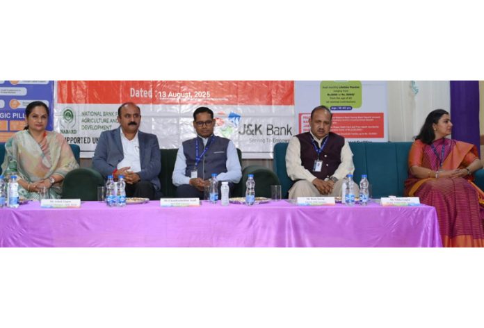 Chandrashekhar Azad, Regional Director (RBI - Jammu) sharing the dais along with others in Jammu.