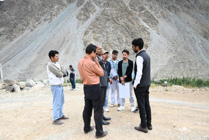 Administrative Secretary, Housing & Urban Development and Tourism, Ladakh, Sanjit Rodrigues, reviewing projects in Kargil . Administrative Secretary, Housing & Urban Development and Tourism, Ladakh, Sanjit Rodrigues, reviewing projects in Kargil .