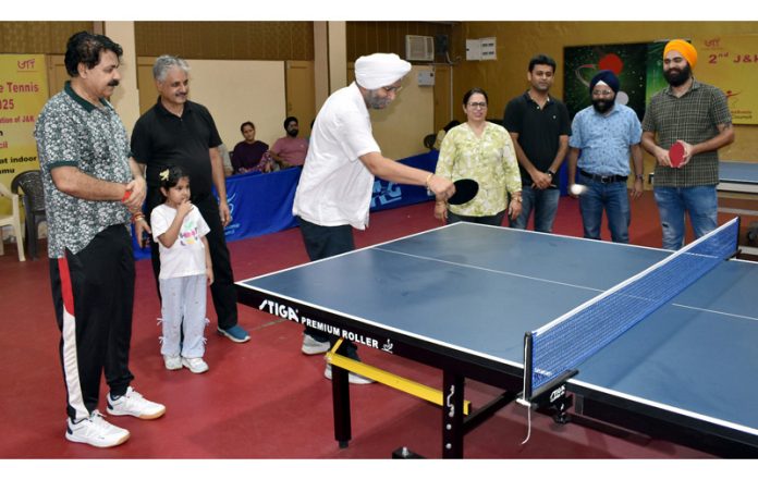 A dignitary displaying his skills during inaugural event at Jammu.