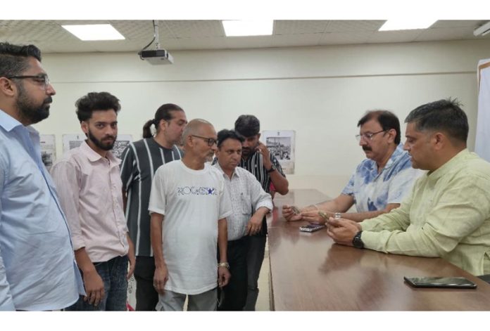 MLAs Arvind Gupta and Surinder Bhagat listening to the public grievances in Jammu.