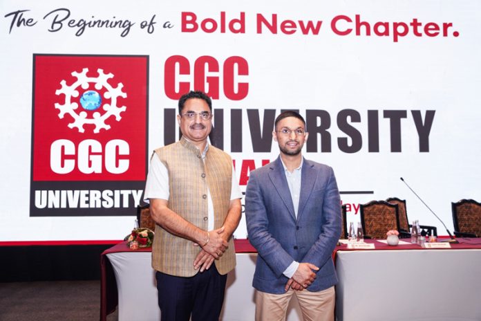 Rashpal Singh Dhaliwal, founder Chancellor, CGC University during a press conference on Tuesday.