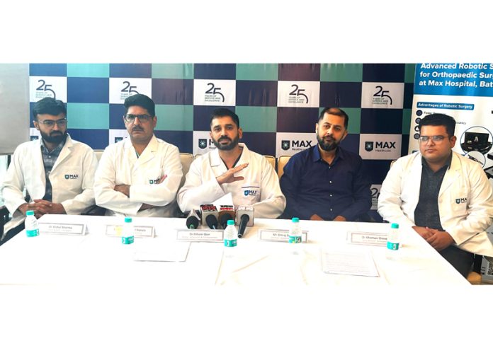 Dr Dilveer Brar addressing a press conference along with others on Friday. Dr Dilveer Brar addressing a press conference along with others on Friday.