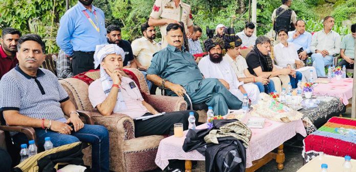 Minister Javed Rana during a public outreach camp on Saturday. Minister Javed Rana during a public outreach camp on Saturday.