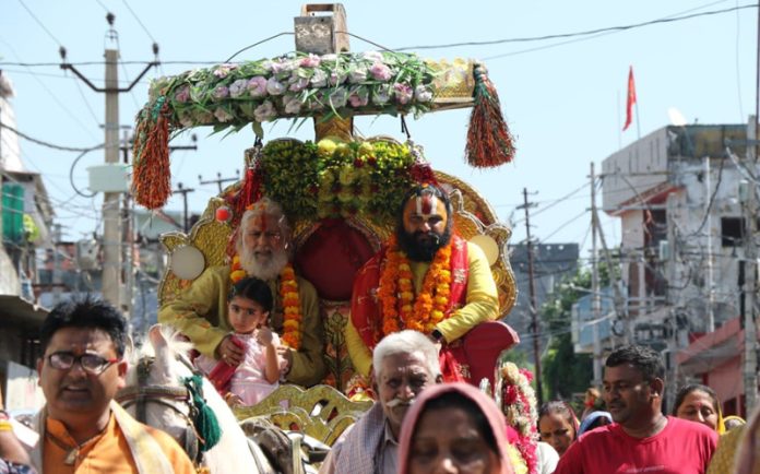 A glimpse of Kalash Yatra organized by Baba Sidhgoria Dham taken out in Jammu.