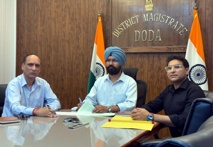 DC Doda Harvinder Singh chairing Distt Level Implementation Committee meet on Friday. DC Doda Harvinder Singh chairing Distt Level Implementation Committee meet on Friday.
