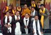 Delegation from Matho Gonpa and Matho village posing along with Dalai Lama on Thursday.