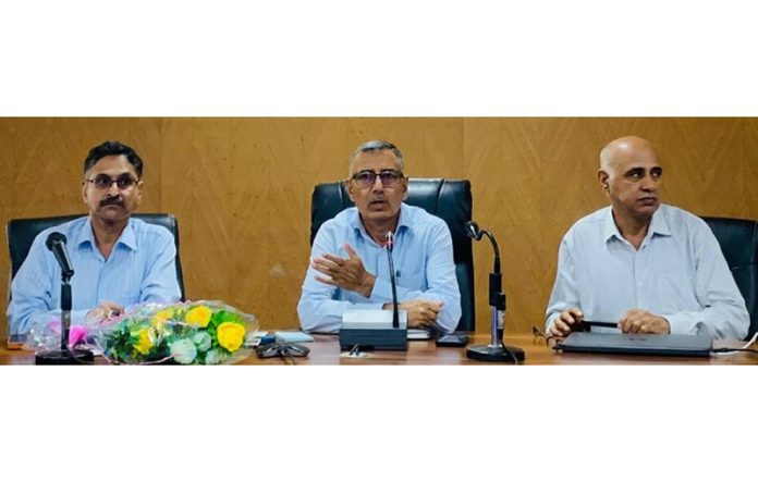 DC Kathua Rajesh Sharma chairing a meeting.