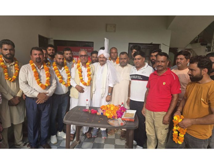 The newly elected team of NHWU posing in a group photograph on Sunday.