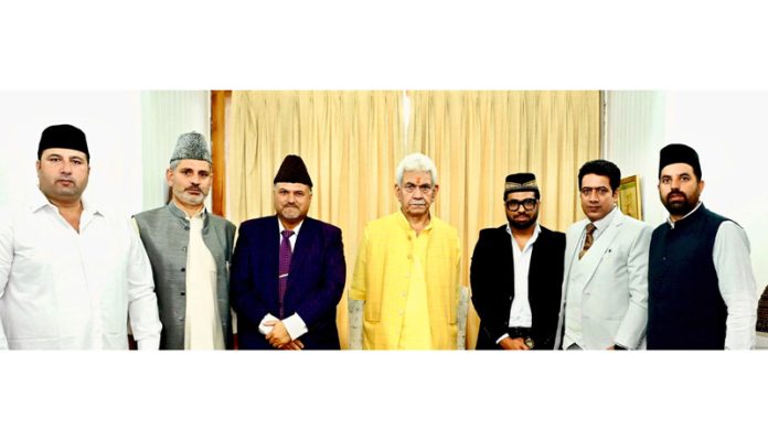 A delegation of Ahmadiyya Muslim Community meeting LG on Thursday.