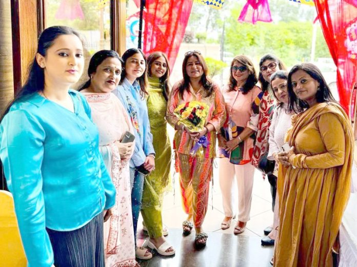 Ritika Trehan posing along with others in Jammu.