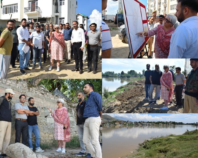 DC Bandipora during his visit to flood affected area in Sumbal sub division