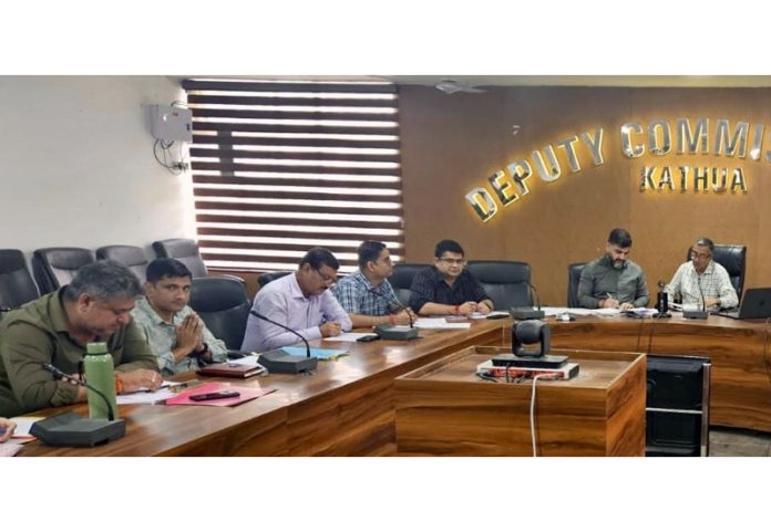 DC Kathua Rajesh Sharma reviewing physical and financial progress under the District Capex Budget 2025–26.
