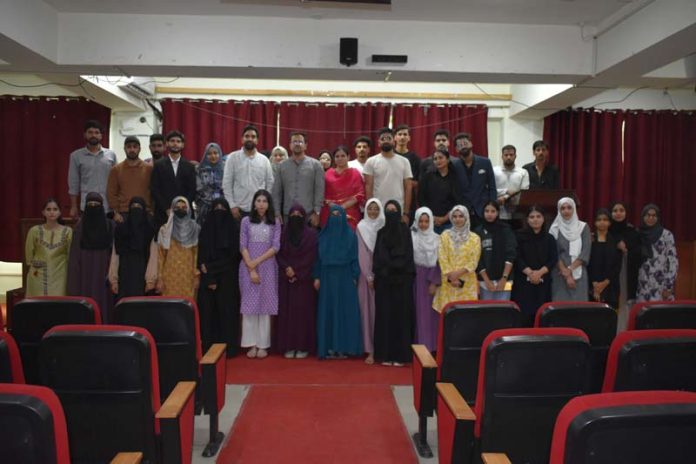 Participants of `Radio Extravaganza' by IUST posing for a group photograph.