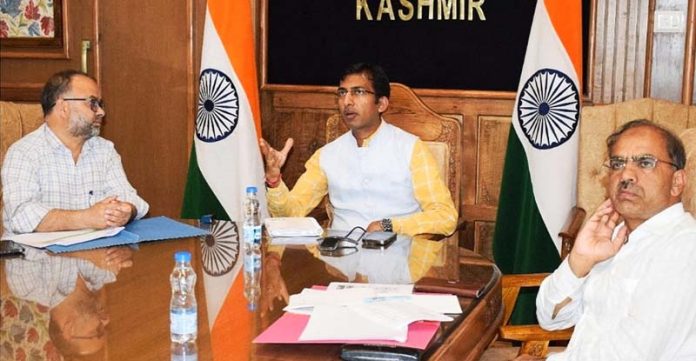 Div Com reviewing implementation and progress of CSSs and Union Territory (UT) schemes in Srinagar. Div Com reviewing implementation and progress of CSSs and Union Territory (UT) schemes in Srinagar.