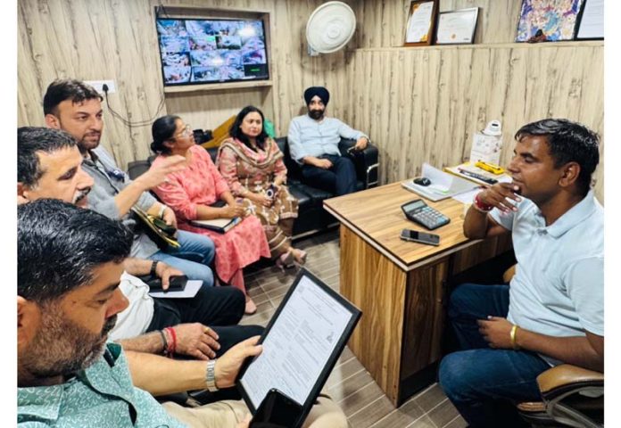 Officials of Labour Department conducting joint inspections of various establishments and industrial units on Monday. Officials of Labour Department conducting joint inspections of various establishments and industrial units on Monday.