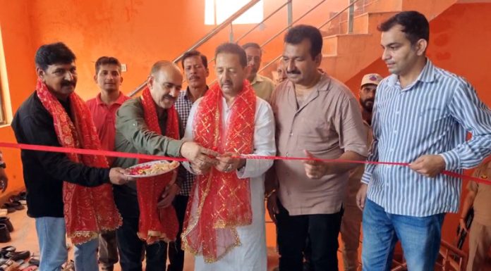 BJP general secretary and former Dy Mayor, Baldev Singh Billawaria inaugurating a free medical checkup camp at Jeevan Nagar on Monday