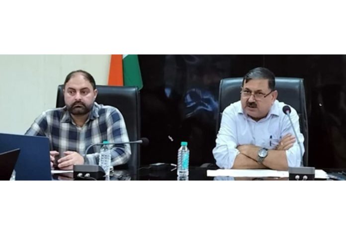 DC Poonch reviewing the progress of land acquisition for key developmental projects.