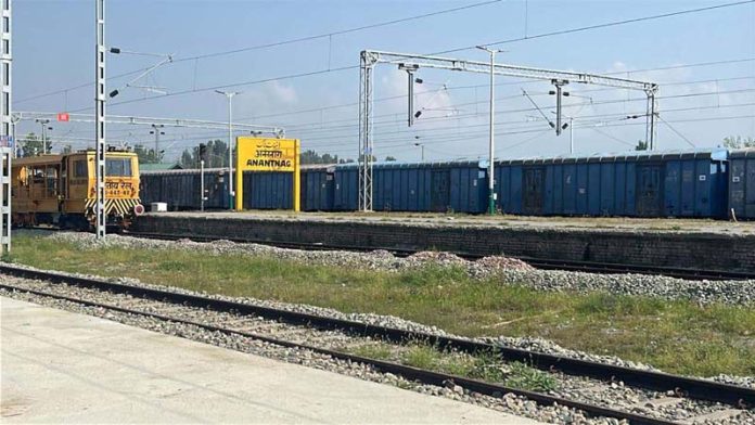 Freight train from Bari Brahmana to Anantnag carrying Army supplies.