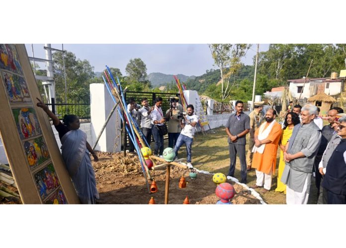 LG Manoj Sinha during Basohli Utsav on Sunday.
