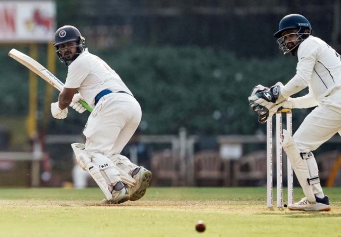 Shubham Khajuria in action during his unbeaten knock of 128 runs against South Zone. Shubham Khajuria in action during his unbeaten knock of 128 runs against South Zone.