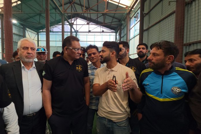 Former Indian cricketer, Mohd Azharuddin during visit to Baramulla to hold cricket trials of budding cricketers. -Excelsior/Aabid Nabi