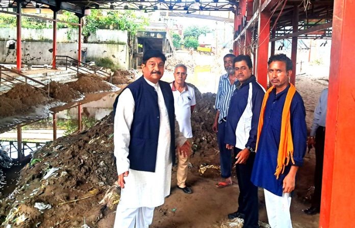 MSJK leader Sunil Dimple during a visit at Jogi Gate cremation ground in Jammu on Monday. MSJK leader Sunil Dimple during a visit at Jogi Gate cremation ground in Jammu on Monday.